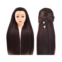 Cabeça De Manequim Loira De Fibra De Alta Temperatura Para Treinamento De Tranças Com Tripé Para