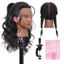 Cabeça de manequim ManneQueenhead com cabelo humano 100% real de 16" Cabeça de manequim ManneQueenhead com cabelo humano 100% real de 16"