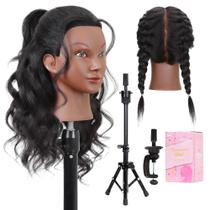 Cabeça de manequim ManneQueenhead com cabelo humano 100% real de 16" Cabeça de manequim ManneQueenhead com cabelo humano 100% real de 16"