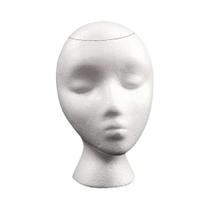 Cabeça De Manequim Unissex De Espuma Com Suporte Para Exibição De Chapéus, Perucas, Óculos,