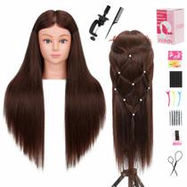 Cabeça de manequim YODIDI Human Hair 80% 26-28 polegadas com braçadeira