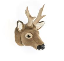 Cabeça de Rena em Pelúcia Marrom de Parede