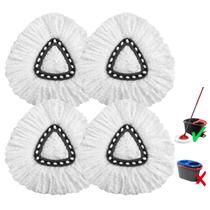 Cabeça de Reposição para Mopa LINHONGFU 4 Unidades Microfibra 15 cm Cabeça de Reposição para Mopa LINHONGFU 4 Unidades Microfibra 15 cm