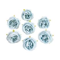 Cabeça De Rosa De Seda 10PCS Flores Artificiais Para Arcos De Natal Arranjos De Casa Buquê De