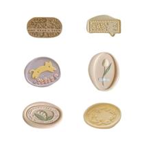 Cabeça De Selo Metálico Selado Com Cera Em Relevo De Flor 6pcs Ferramenta De Decoração Para Convite