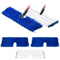 Cabeça de substituição do esfregão de pó, microfibra reutilizável para uso doméstico, pacote com 3 unidades