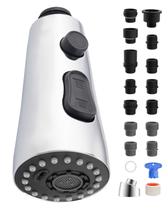 Cabeça de torneira Hygie Rinse Pull Down Metal 3 modos e 15 adaptadores