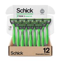 Cabeça descartável original Razor Schick Xtreme 3, 12 unidades