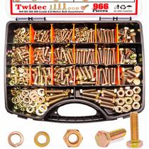 Cabeça hexagonal Bolt Assortment Twidec 966PCS de grau 8.8 com estojo de armazenamento