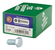 Cabeça hexagonal de aço zinco Bolt Hillman M12-1,75 x 25 mm, pacote com 30 unidades Cabeça hexagonal de aço zinco Bolt Hillman M12-1,75 x 25 mm, pacote com 30 unidades