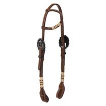 Cabeçada 1 Orelha em Couro para Cavalo Top Equine 37164