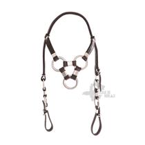 Cabeçada argolada feita de couro legitimo e argolas de aluminio pra cavalgadas, passeios, montarias