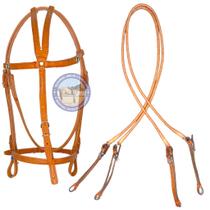 cabeçada cavalo couro par redea traçada de couro vaquejada montaria
