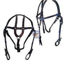 Cabeçada Couro Mini Cavalo Pônei em couro legitimo