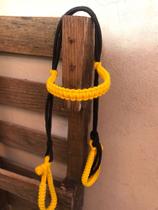 Cabeçada De Corda Dupla Grossa Com Testeira Trançada