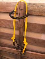 Cabeçada De Corda Dupla Grossa Com Testeira Trançada