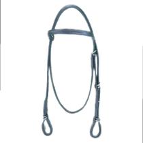 Cabeçada de Couro com Testeira e Afogador Inox para Cavalo