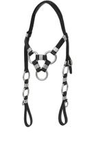 Cabeçada De Couro Três Argolas Luxo Para Cavalos Muares