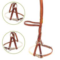 cabeçada de freio side pull couro doma cavalo arreio