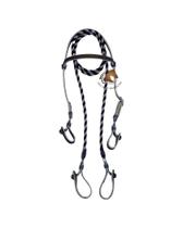 cabeçada e redea de lã em couro traia passeio cavalo laço