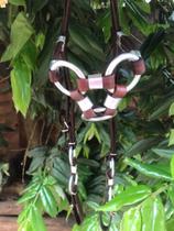 Cabeçada para cavalo 3 argolas regulagem para passeio cavalgada laser lazer