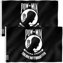 Cabeçalho de lona de poliéster Flag Anley POW MIA 90x150cm, pacote com 2