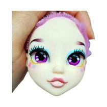 Cabeças De Boneca Com Olhos Brilhantes, Cabelo Branco, Roxo E Dourado, Partes E Acessórios De Boneca