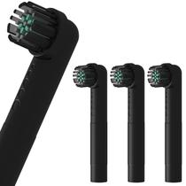 Cabeças de Escova Amrmcy Quip 360 Macias Pretas Pacote com 4 Cabeças de Escova Amrmcy Quip 360 Macias Pretas Pacote com 4