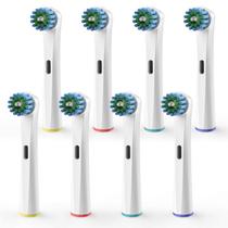 Cabeças de Escova de Dente Keweilian Kit com 8 Unidades Compatíveis com Oral-B