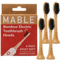 Cabeças de Escova de Dente MABLE de Bambu 4 Unidades Cerdas Macias Cabeças de Escova de Dente MABLE de Bambu 4 Unidades Cerdas Macias