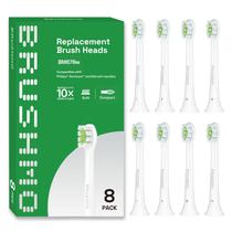 Cabeças de escova de dentes Brushmo BM678w, pacote com 8 unidades, Medium Firm