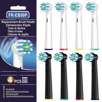 Cabeças de escova de dentes Cellena FR-EB50P, pacote com 8, macias-médias Cabeças de escova de dentes Cellena FR-EB50P, pacote com 8, macias-médias