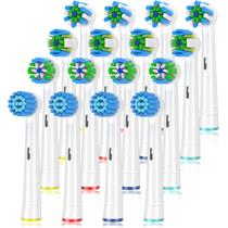 Cabeças de escova de dentes compatíveis com Braun Oral-B 16 unidades Cabeças de escova de dentes compatíveis com Braun Oral-B 16 unidades
