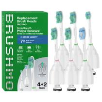 Cabeças de escova de dentes de reposição Brushmo E-series Variety, pacote com 6