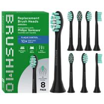 Cabeças de escova de dentes de reposição Brushmo Plaque Control x8 Black