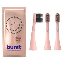 Cabeças de escova de dentes de reposição Burst Sonic Rose Gold, pacote com 3