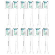 Cabeças de escova de dentes de reposição para cabeças de reposição Philips Sonicare, cabeça de escova de reposição compatível com a escova de dentes elétrica Phillips Sonicare, pacote com 12 Cabeças de escova de dentes de reposição para cabeças de reposição Philips Sonicare, cabeça de escova de reposição compatível com a escova de dentes elétrica Phillips Sonicare, pacote com 12