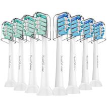 Cabeças de escova de dentes de reposição SuitShine para Philips Sonicare, pacote com 8