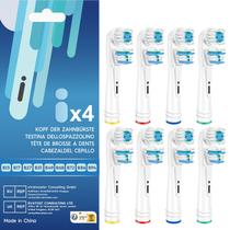 Cabeças de Escova de Dentes FEUP Dual Clean Pacote com 8 Unidades Compatíveis com Oral B