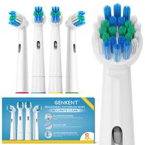 Cabeças de escova de dentes GENKENT, pacote com 8 unidades, compatíveis com Oral-B