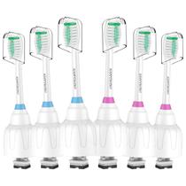 Cabeças de escova de dentes HAPPYMOMO para Philips Sonicare E-Series, pacote com 6