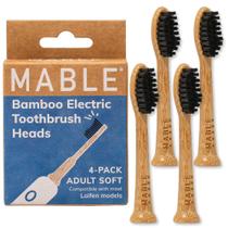 Cabeças de Escova de Dentes MABLE Bamboo Macias Kit com 4 Unidades Compatíveis Cabeças de Escova de Dentes MABLE Bamboo Macias Kit com 4 Unidades Compatíveis