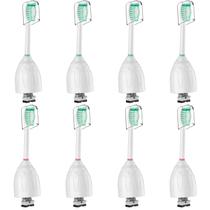 Cabeças de escova de dentes para Philips Sonicare Cabeças de escova de reposição de cerdas Dupont médias macias Cabeças de reposição para escovas de dentes elétricas Essence Xtreme Elite Advance e CleanCare da série E, pacote com 8, brancas