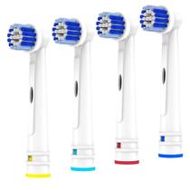 Cabeças de escova de dentes Voguish, pacote com 4 para escova elétrica Oral-B