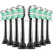 Cabeças de escova de reposição Aoremon para Sonicare, 8 peças pretas