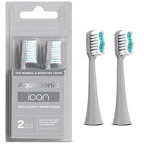 Cabeças de escova de reposição Aquasonic Icon Toothbrush, pacote com 2 Cabeças de escova de reposição Aquasonic Icon Toothbrush, pacote com 2