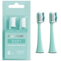 Cabeças de escova de reposição Aquasonic Icon Toothbrush, pacote com 2