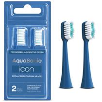 Cabeças de escova de reposição Aquasonic Icon Toothbrush, pacote com 2