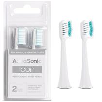 Cabeças de escova de reposição Aquasonic Icon Toothbrush, pacote com 2 Cabeças de escova de reposição Aquasonic Icon Toothbrush, pacote com 2