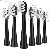 Cabeças de escova de reposição para escova de dentes com fio dental WaterPik Sonic-Fusion 2.0 (SF-03/SF-04) e escova de dentes com fio dental Sonic-Fusion (SF-01/SF-02), 6 unidades Cabeças de escova de reposição para escova de dentes com fio dental WaterPik Sonic-Fusion 2.0 (SF-03/SF-04) e escova de dentes com fio dental Sonic-Fusion (SF-01/SF-02), 6 unidades